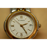 Relógio Cyma Quartz Calendário Swiss Made Lady Watch