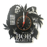Relógio D Parede Disco De Vinil Bob Marley Decoração