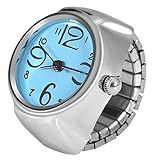 Relógio De Anel Anel De Relógio De Dedo Criativo Elástico Redondo Quartzo Anel De Dedo Relógios De Anel De Dedo Para Relógios Femininos Presente Homens Azul 