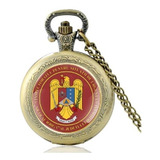 Relógio De Bolso Audacia Et Devotio Ortodoxa Aço Cor Bronze