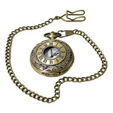 Relógio De Bolso Bronze Estilo Antigo Vintage Quartz