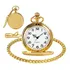Relógio De Bolso Com Corrente Antigo Vintage Dourado Liso