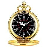 Relógio De Bolso Masculino Vintage Original Quartz Antigo Dourado