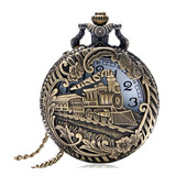 Relógio De Bolso Relíquia Clássico Vintage Trem Maria Fumaça