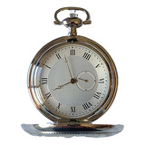 Relógio De Bolso Retro Estilo Antigo Quartz Prata Impecável
