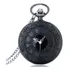 Relógio De Bolso Steampunk Preto Com Corrente Retro Vintage