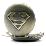 Relógio De Bolso Superman Bronze Herói