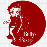 Relógio De Madeira Mdf Parede Betty Boop 1