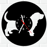 Relógio De Madeira Mdf Parede Cachorro