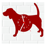Relógio De Madeira Mdf Parede Cachorro Basset Linguica 4