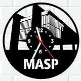 Relógio De Madeira Mdf Parede Masp