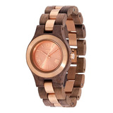 Relógio De Madeira Wewood Criss Me Nut Rough Rose Seminovo