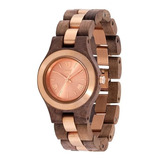 Relógio De Madeira Wewood Criss Me Nut Rough Rose Seminovo