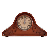Relógio De Mesa Antigo Decorativo De Madeira Com Números Rom