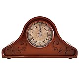 Relógio De Mesa Antigo Decorativo De Madeira Com Números Romanos