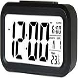 Relógio De Mesa Despertador Digital Inteligente Com Luz Noturna Soneca E Sensor De Temperatura Prático E Exclusivo Acorde Com Estilo E Conforto