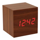 Relógio De Mesa Despertador Digital Temperatura Cubo Led