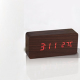 Relógio De Mesa Digital Data Hora Temperatura Led Sensor