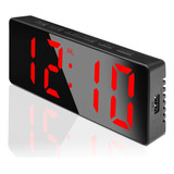 Relógio De Mesa Digital Parede Despertador Alarme Soneca Led