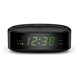 Relógio De Mesa Philips Compacto Alarme E Rádio Fm Bivolt Cor Preto 110v 220v