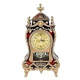 Relógio De Mesa Vintage Moumouten Relógio De Mesa Estilo Europeu Vintage Relógio De Parede Antigo Com Pêndulo E Carrilhões Para Decoração De Casa Brown Red 