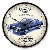 Relógio De Parede 1987 Buick Grand National Led, Retrô/vintage, Iluminado, 35,5 Cm