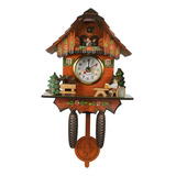 Relógio De Parede Antigo De Cuco De Madeira Bird Bell Swing