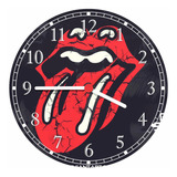 Relógio De Parede Banda The Rolling Stones Decoração