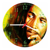 Relógio De Parede Bob Marley Reggae Em Policarbonato