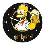 Relógio De Parede Cerveja Bar Homer