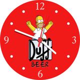 Relógio De Parede Cervejas Duff Bear