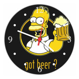 Relógio De Parede Cervejas Simpsons Bart