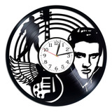 Relógio De Parede Com Disco De Vinil Kovides Elvis De 12 Po