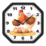 Relógio De Parede Cozinha Galinha Preto