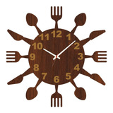 Relógio De Parede Cozinha Talheres Grande