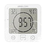 Relógio De Parede Digital Para Banheiro E Chuveiro Relógio De Parede Digital LCD Com Medidor De Umidade De Temperatura à Prova D água Temporizador De Tela Sensível Ao Toque Grande Temporizador