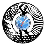 Relógio De Parede Disco Vinil Esportes Tacada Golf Ves 094