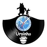 Relógio De Parede Disco Vinil Infantil Ursinho VIN 002