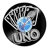 Relógio De Parede Disco Vinil Jogos E Games Cartas Uno VJG 007