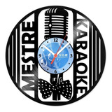 Relógio De Parede Disco Vinil Mestre Karaokê - Vmu-058