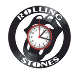 Relógio De Parede Disco Vinil Rolling Stones Rock Music