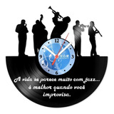 Relógio De Parede Disco Vinil Vida É Como Jazz Vmu 011
