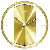 Relógio De Parede Elegance Com Mecanismo Silencioso Kienzle 30 Cm Dourado 