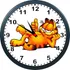 Relógio De Parede Garfield, Gato, Desenho Infantil - 24cm