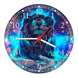 Relógio De Parede Grande Abstrato Leão Com 50cm Salas G006