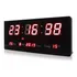 Relogio De Parede Grande Led Digital Alarme Luatek Cor Da Estrutura Preto Cor Do Fundo Preto