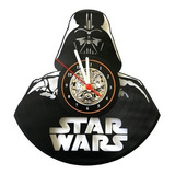 Relógio De Parede No Disco De Vinil Darthvader Star Wars