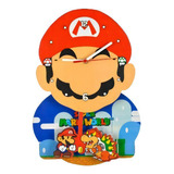 Relógio De Parede Pêndulo Musical Modernato Super Mario Com Design Supermario De Forma Redonda 28cm De Diâmetro
