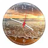Relógio De Parede Praia Mar Sol