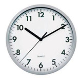 Relógio De Parede Redondo Quartz Branco